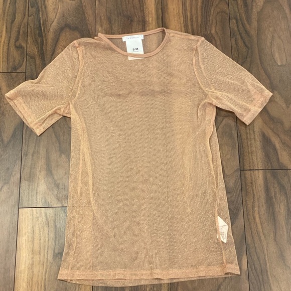 See thru light pink shimmering top ✨ - Picture 2 of 4